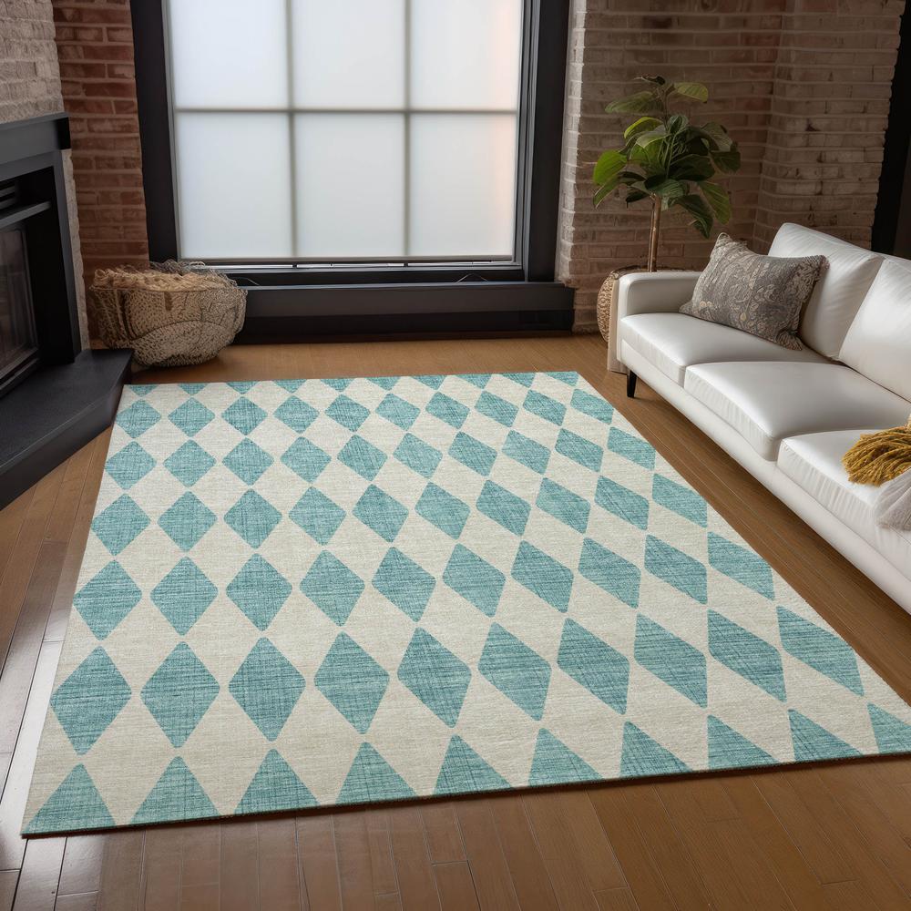 Chantille ACN578 Teal 3' x 5' Rug. Picture 7