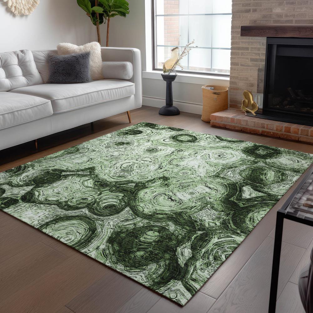 Chantille ACN579 Green 3' x 5' Rug. Picture 7