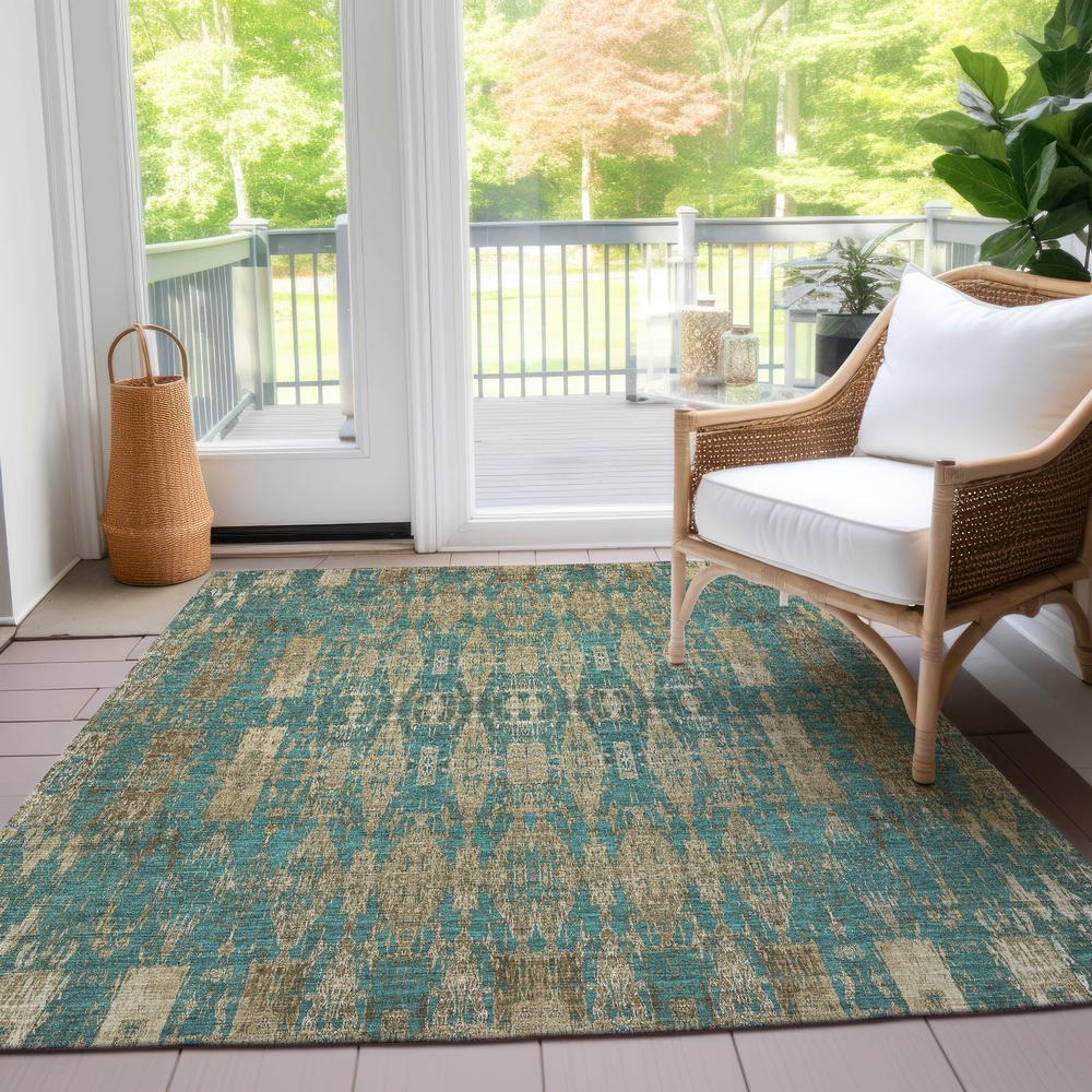 Chantille ACN580 Teal 3' x 5' Rug. Picture 7