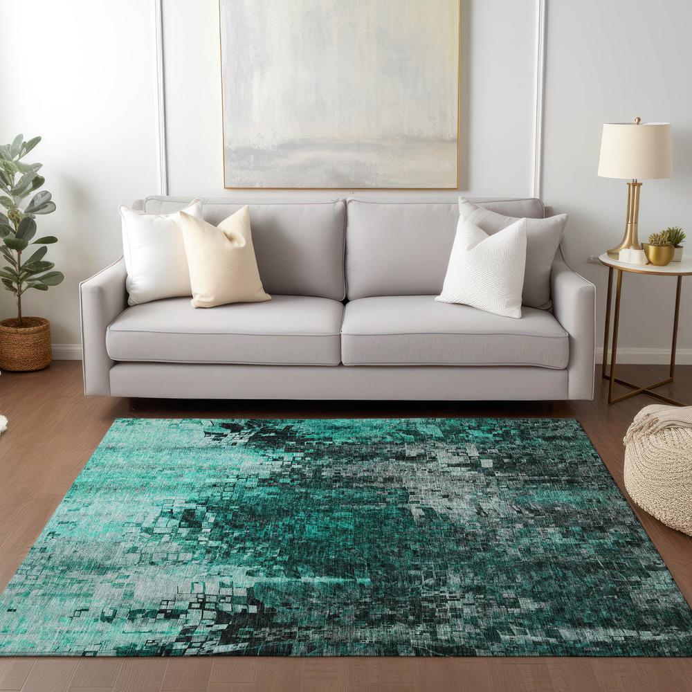 Chantille ACN581 Teal 3' x 5' Rug. Picture 6