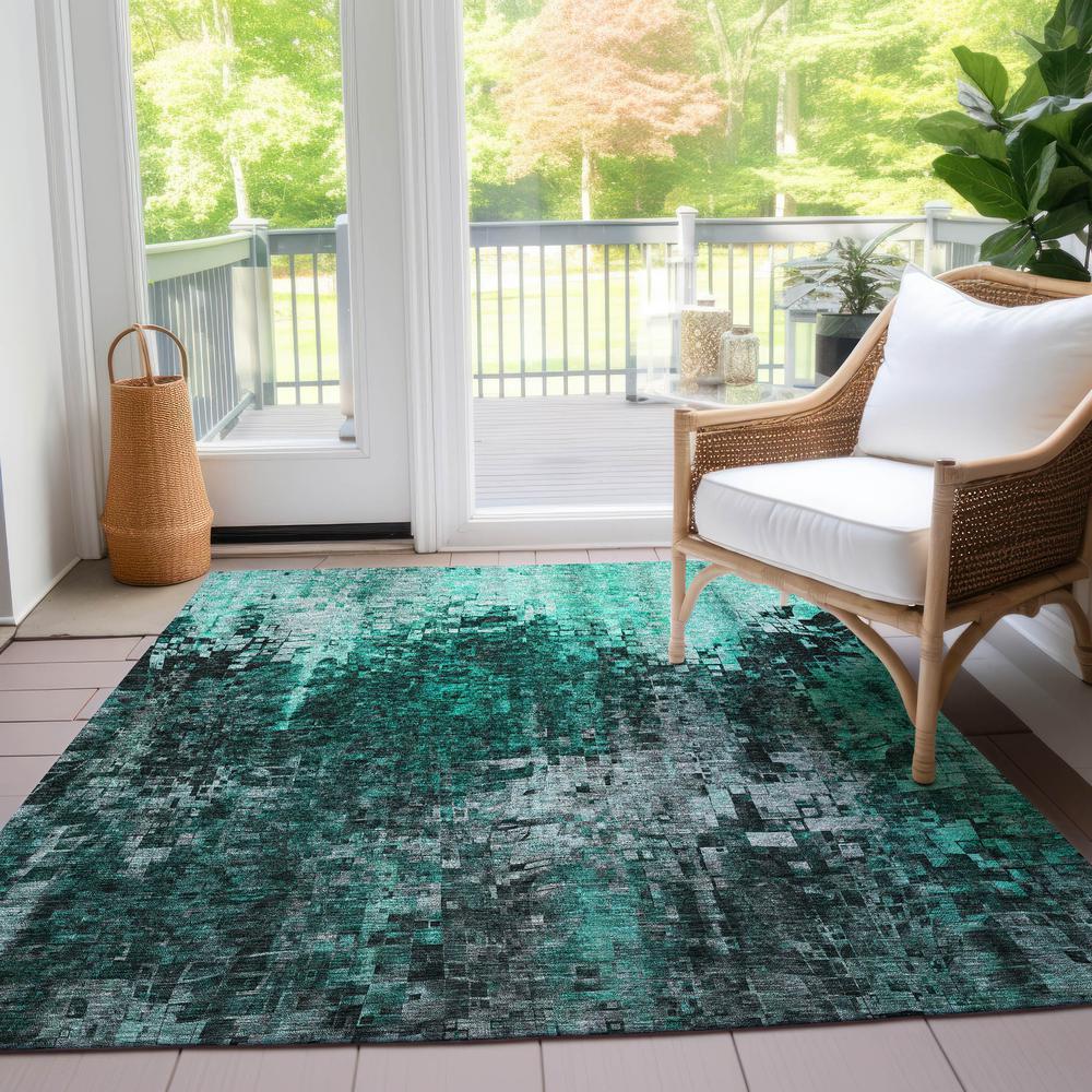 Chantille ACN581 Teal 3' x 5' Rug. Picture 7