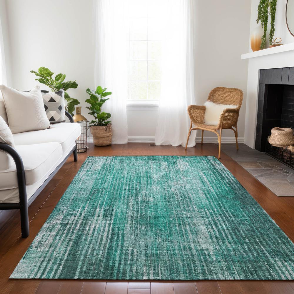 Chantille ACN582 Teal 3' x 5' Rug. Picture 7