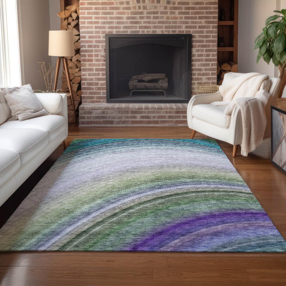 Chantille ACN584 Teal 3' x 5' Rug. Picture 7