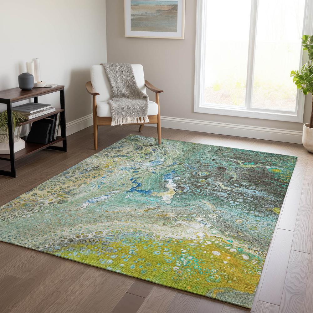 Chantille ACN588 Teal 3' x 5' Rug. Picture 6