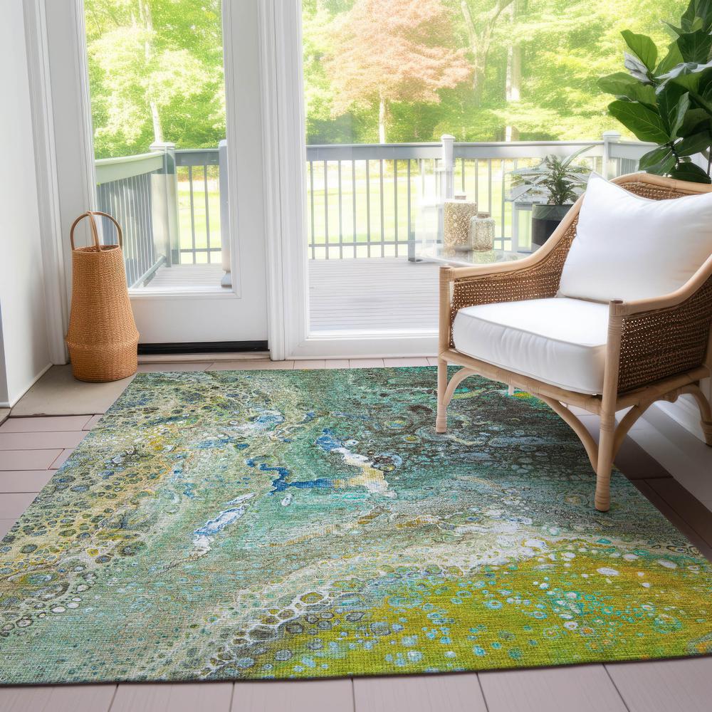 Chantille ACN588 Teal 3' x 5' Rug. Picture 7