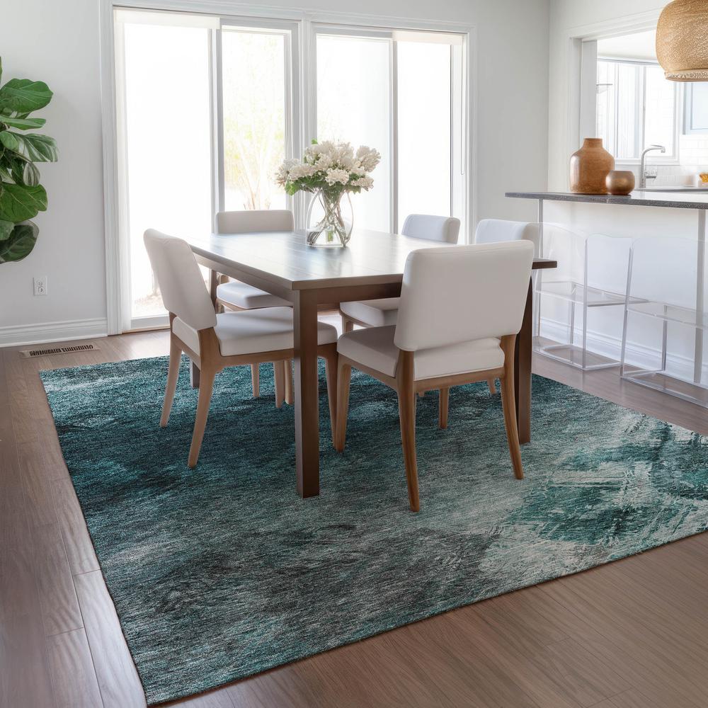 Chantille ACN590 Teal 3' x 5' Rug. Picture 7