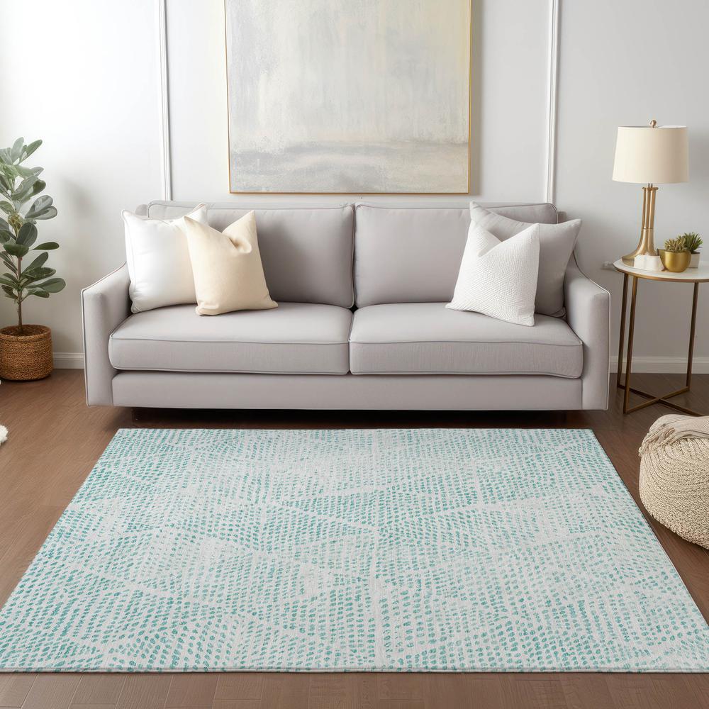 Chantille ACN591 Teal 3' x 5' Rug. Picture 6