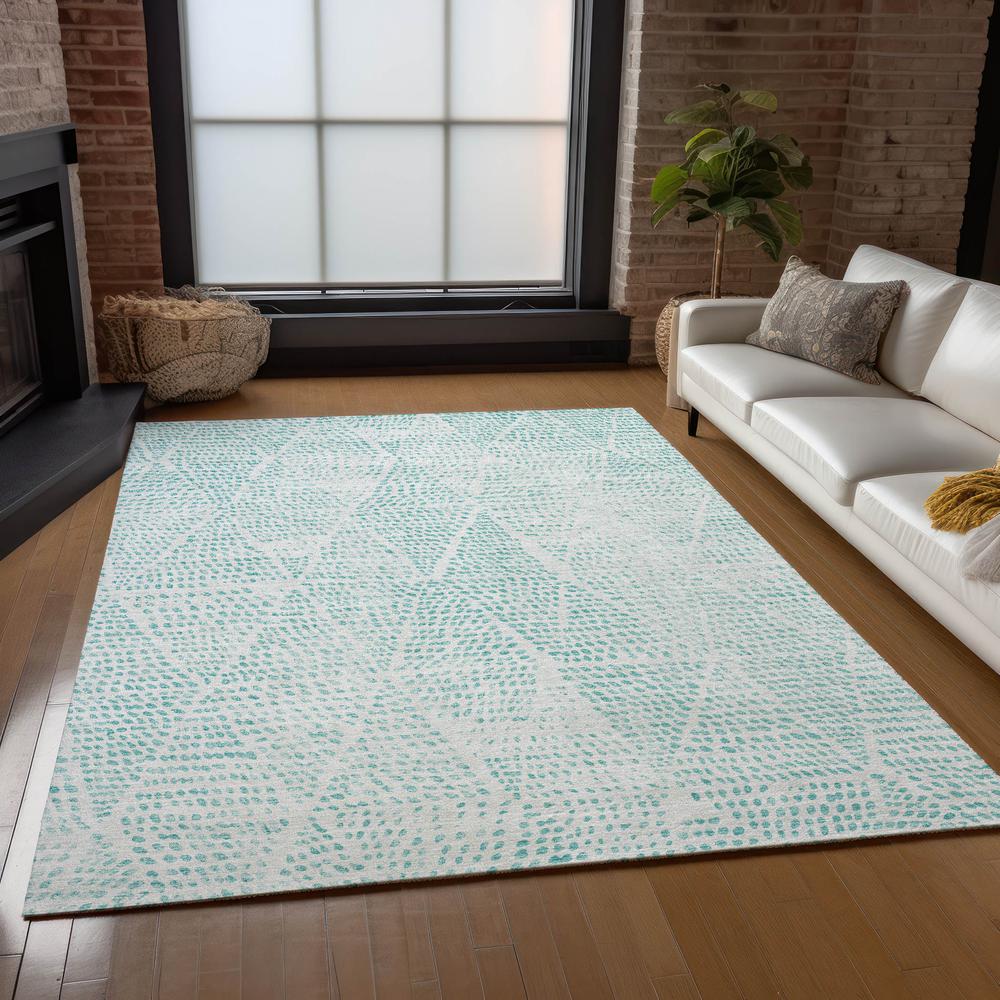 Chantille ACN591 Teal 3' x 5' Rug. Picture 7