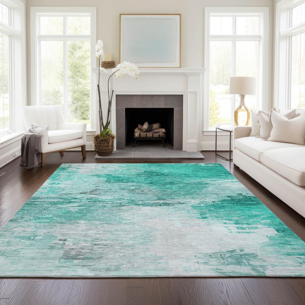 Chantille ACN595 Teal 3' x 5' Rug. Picture 6