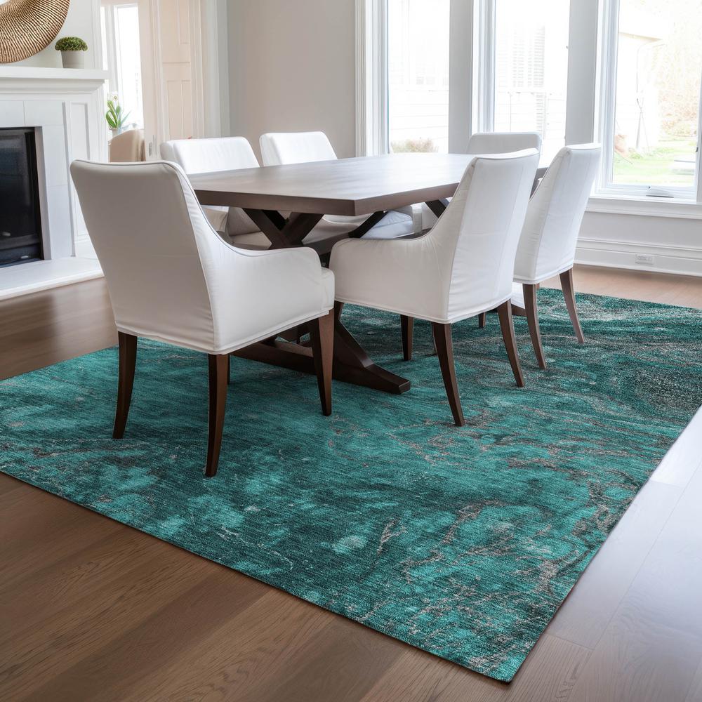 Chantille ACN599 Teal 3' x 5' Rug. Picture 6