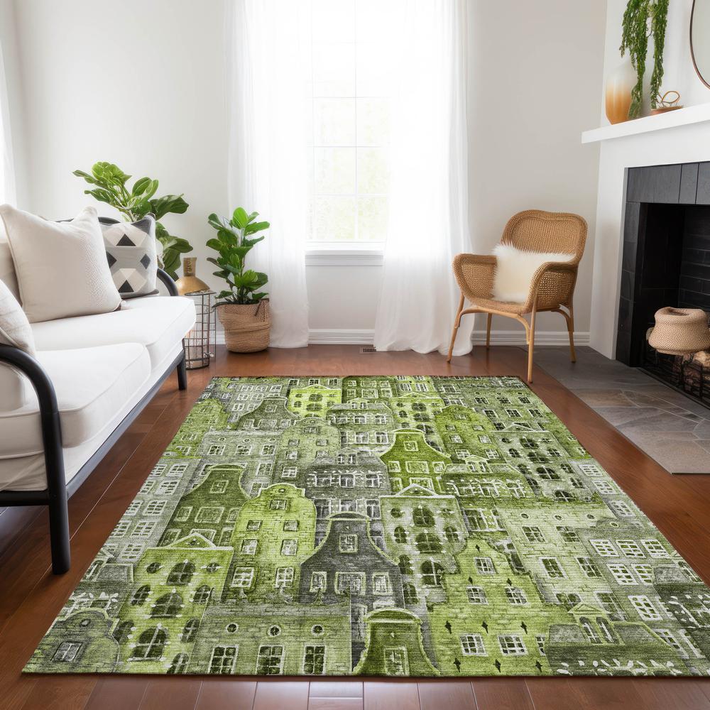 Chantille ACN600 Green 3' x 5' Rug. Picture 7