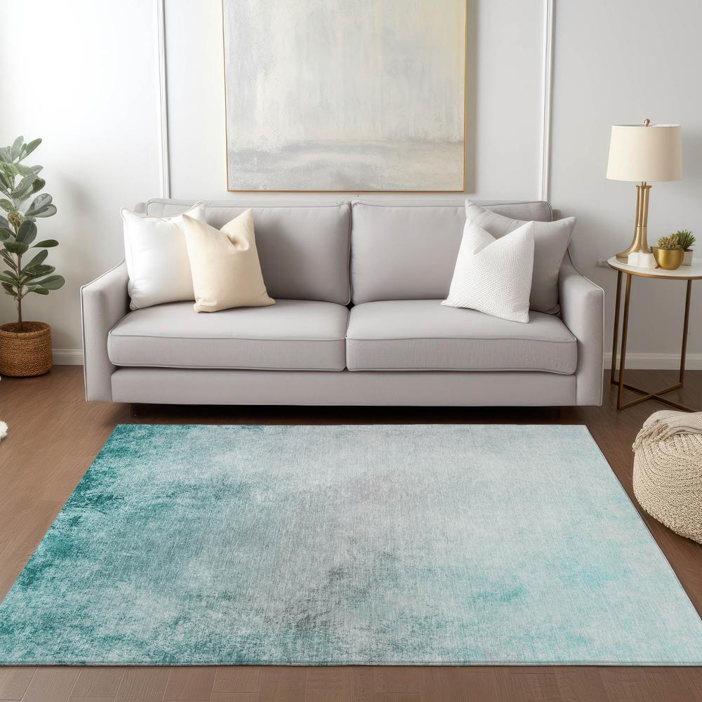 Chantille ACN601 Teal 3' x 5' Rug. Picture 6