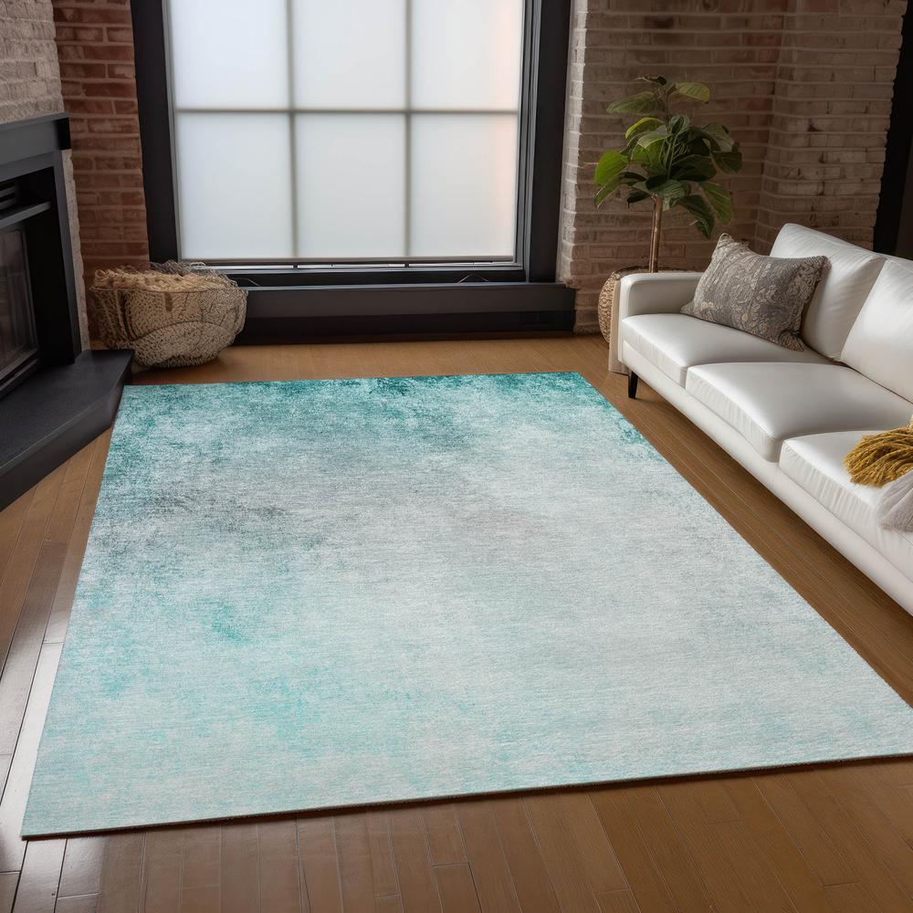 Chantille ACN601 Teal 3' x 5' Rug. Picture 7