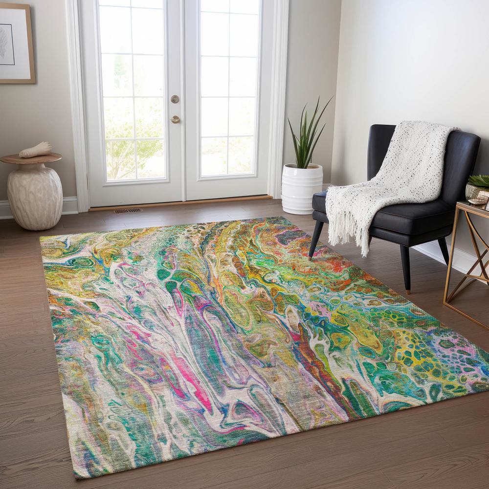 Chantille ACN602 Green 3' x 5' Rug. Picture 6