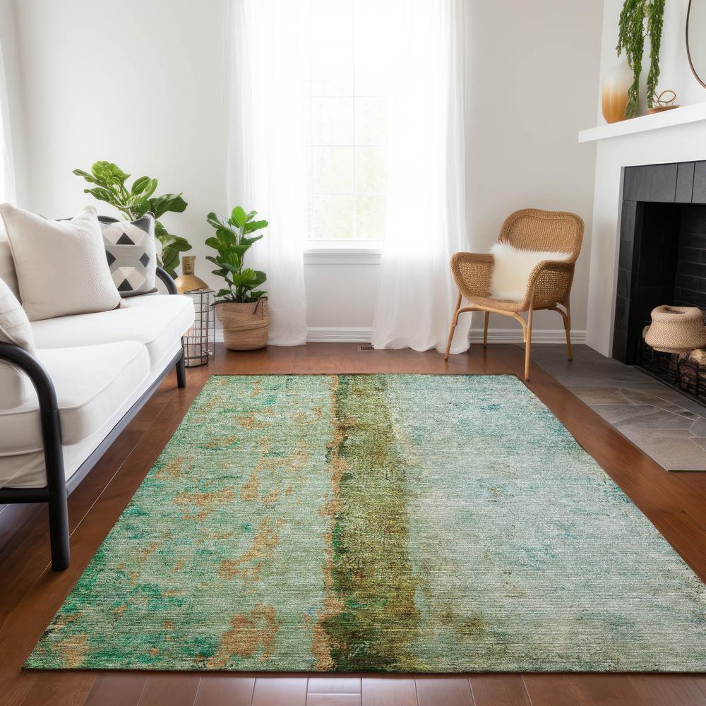 Chantille ACN605 Green 3' x 5' Rug. Picture 7