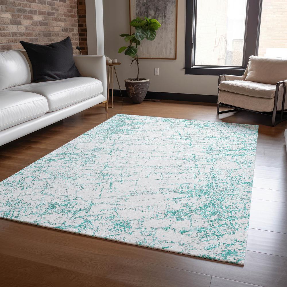 Chantille ACN606 Teal 3' x 5' Rug. Picture 6