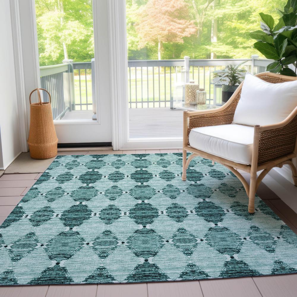 Chantille ACN610 Teal 3' x 5' Rug. Picture 7