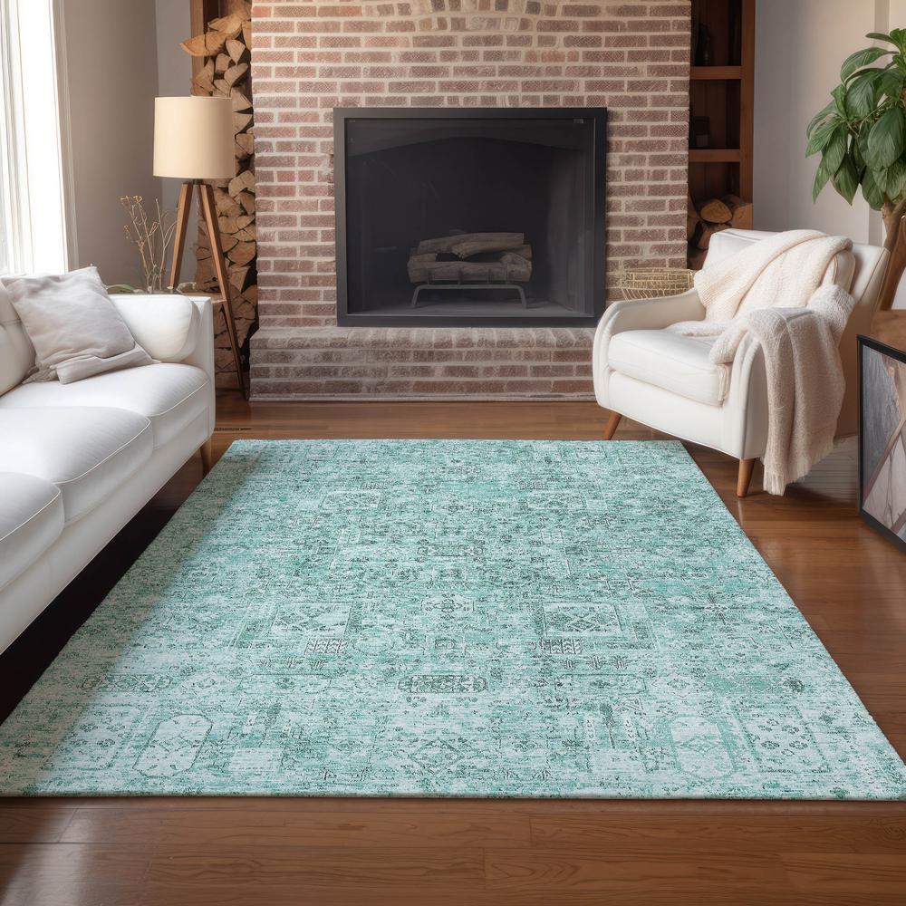 Chantille ACN611 Teal 3' x 5' Rug. Picture 6