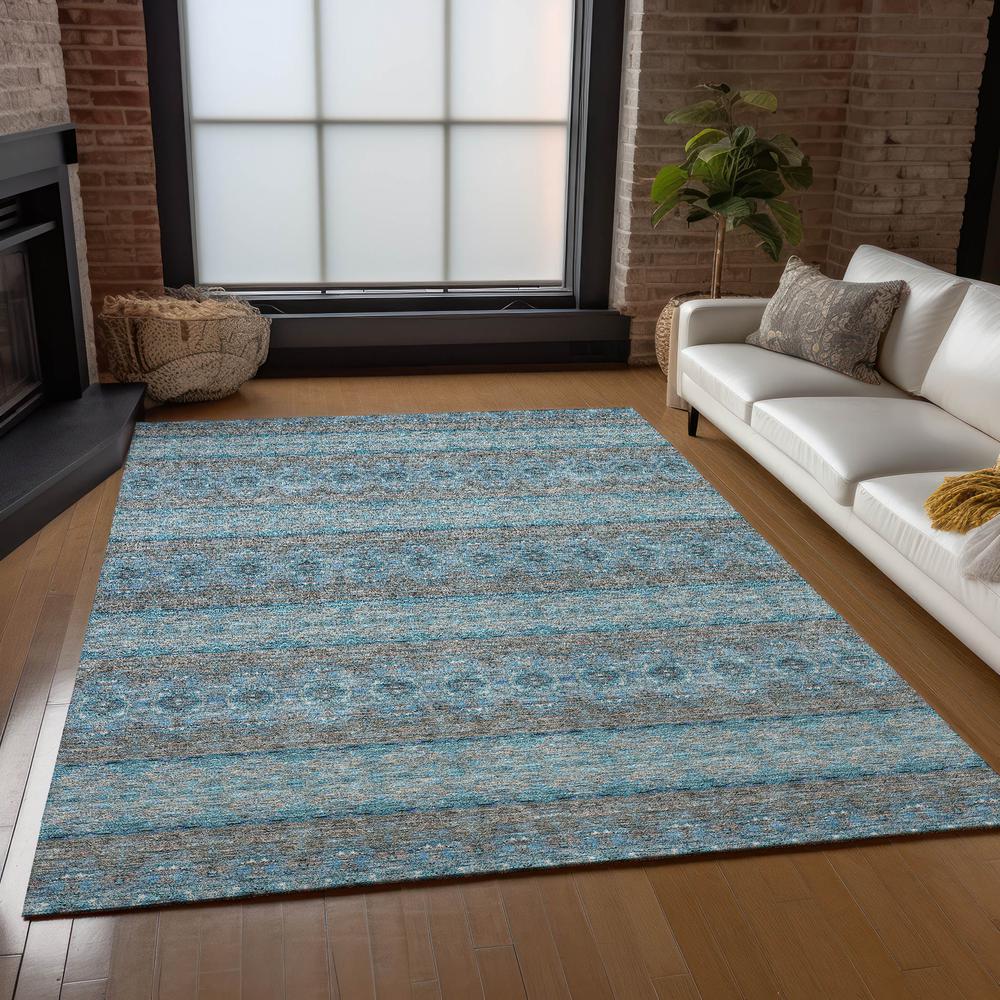 Chantille ACN615 Teal 3' x 5' Rug. Picture 7