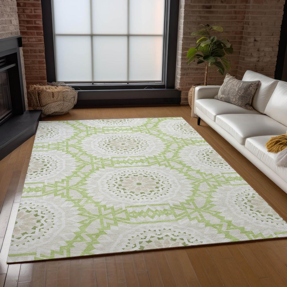 Chantille ACN619 Green 3' x 5' Rug. Picture 7
