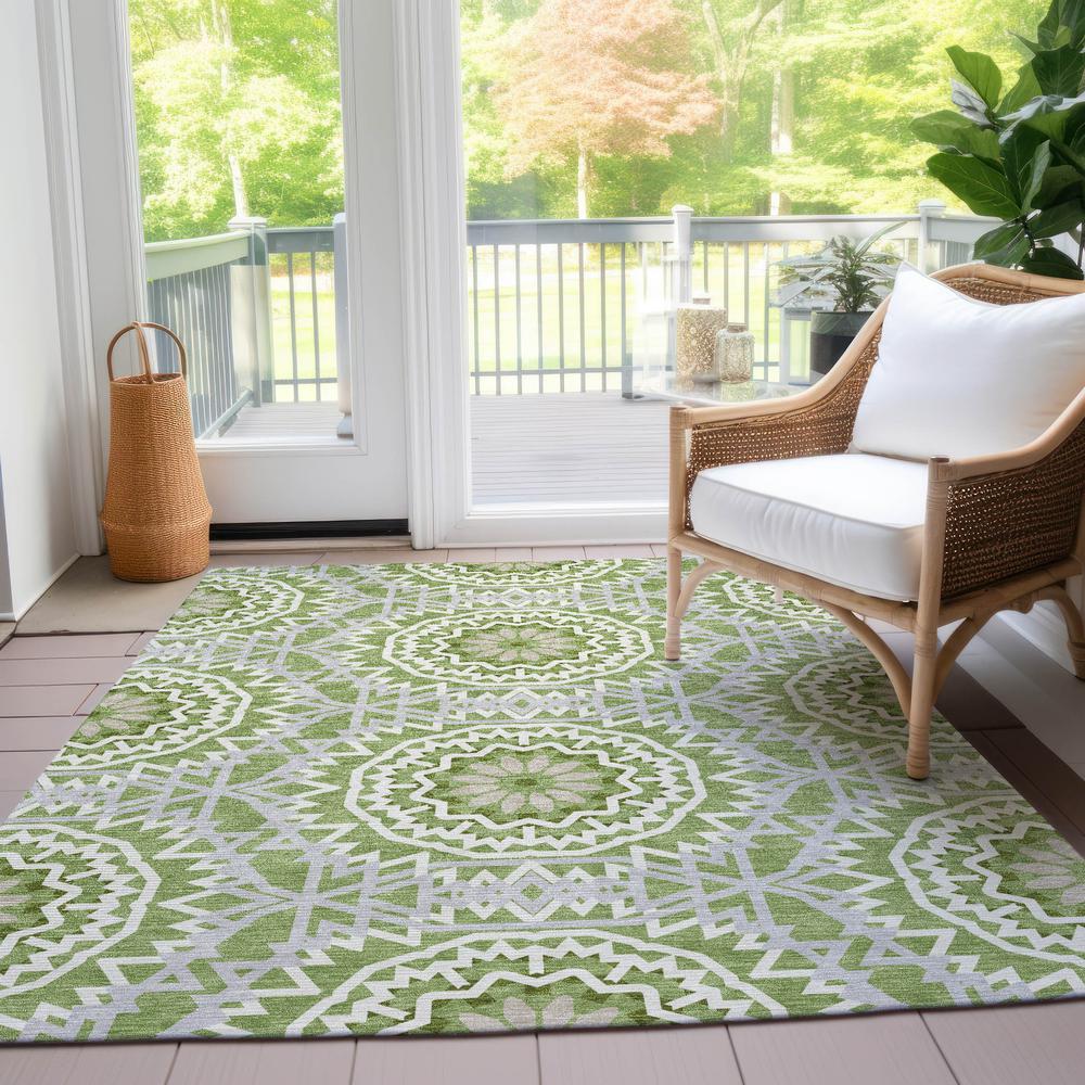 Chantille ACN619 Green 3' x 5' Rug. Picture 7