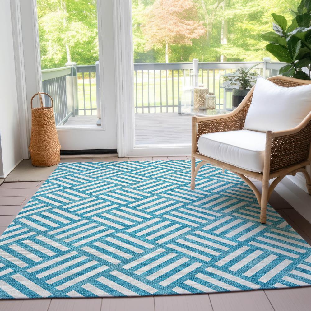 Chantille ACN620 Teal 3' x 5' Rug. Picture 7