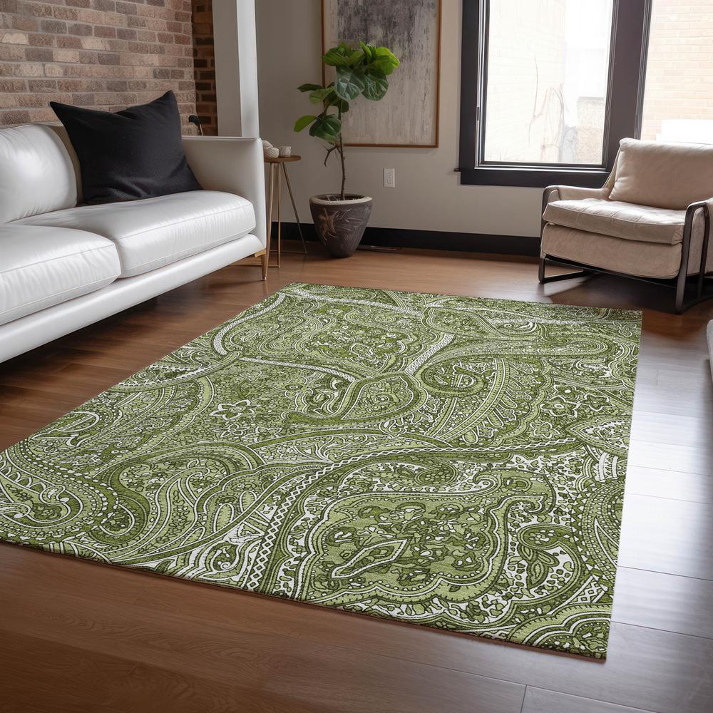Chantille ACN623 Green 3' x 5' Rug. Picture 6