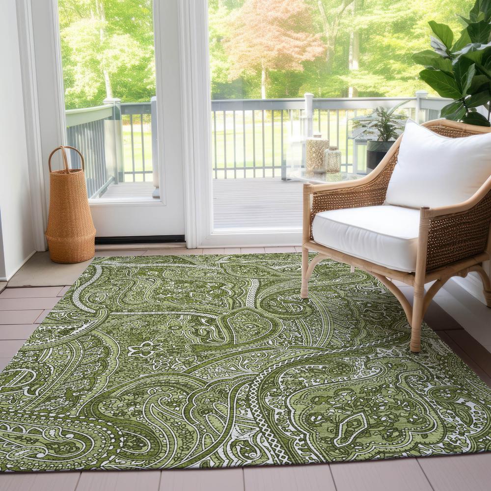 Chantille ACN623 Green 3' x 5' Rug. Picture 7