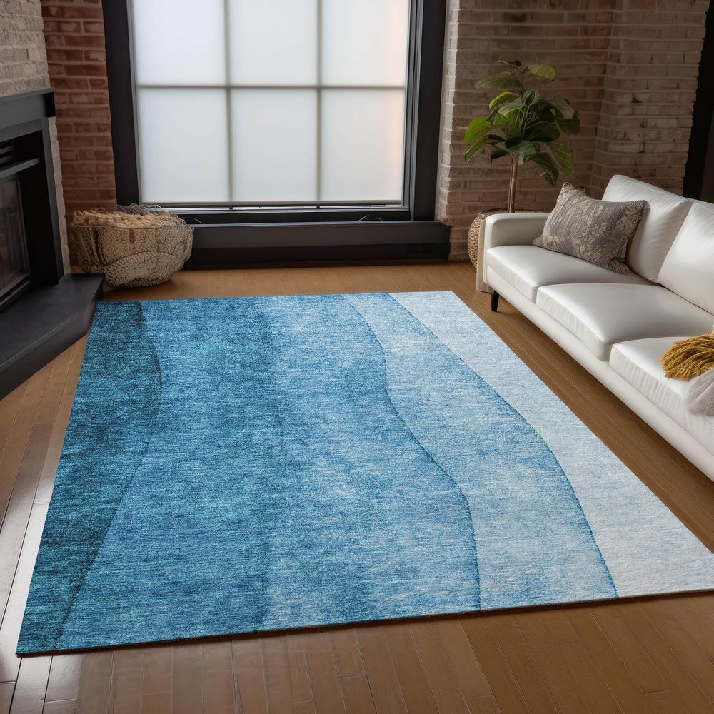 Chantille ACN625 Teal 3' x 5' Rug. Picture 7