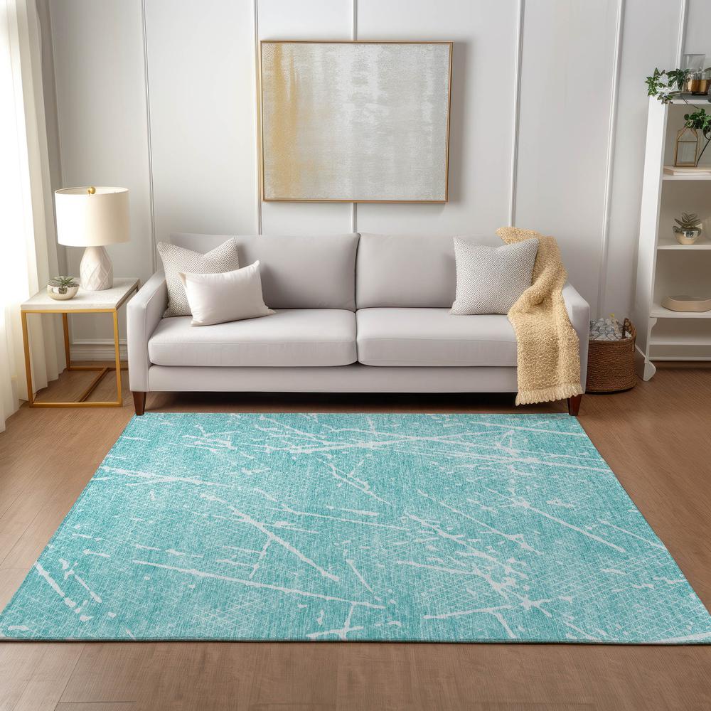 Chantille ACN628 Teal 3' x 5' Rug. Picture 6