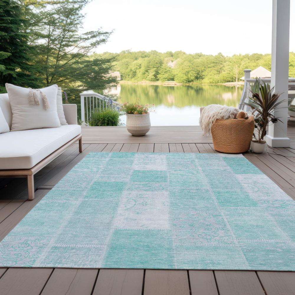 Chantille ACN631 Teal 2'6" x 3'10" Rug. Picture 9