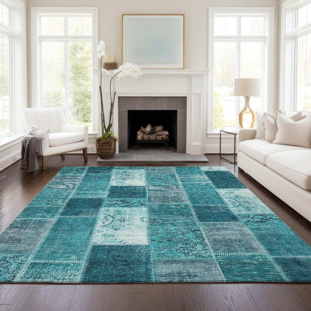 Chantille ACN631 Teal 3' x 5' Rug. Picture 6