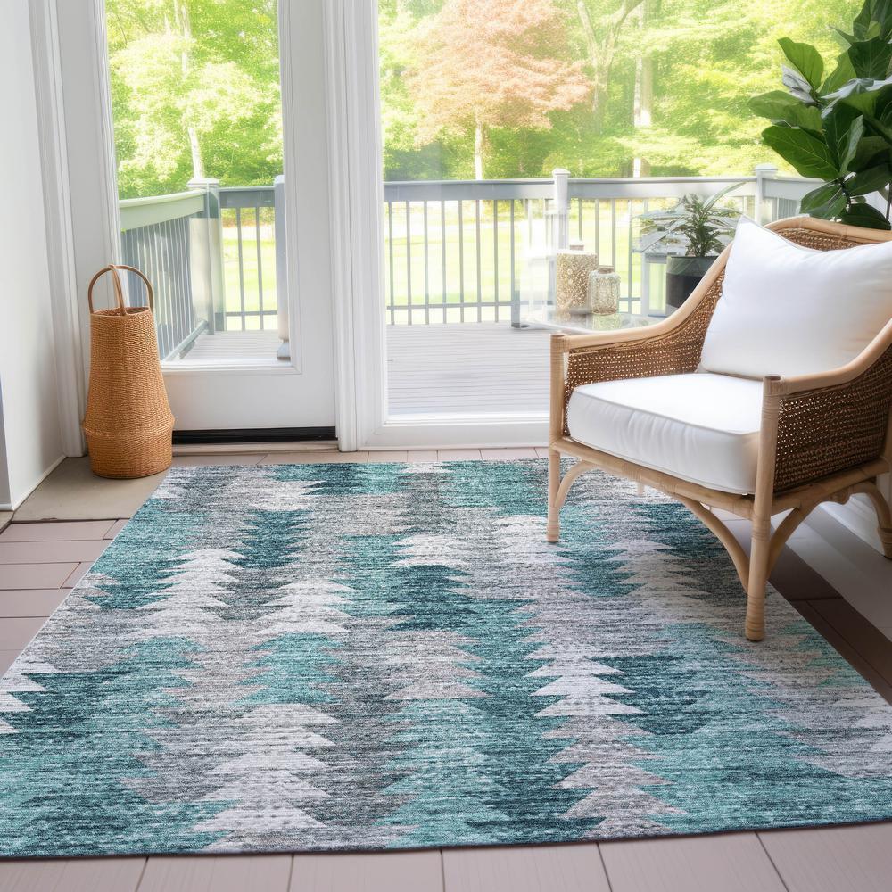 Chantille ACN632 Teal 3' x 5' Rug. Picture 7