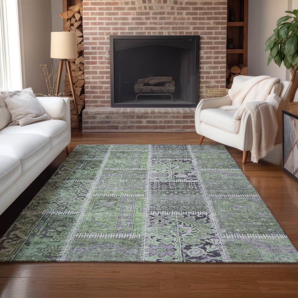 Chantille ACN635 Green 3' x 5' Rug. Picture 7