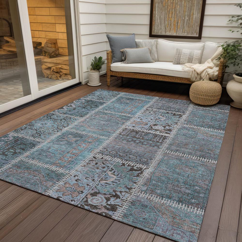 Chantille ACN635 Teal 2'6" x 3'10" Rug. Picture 9