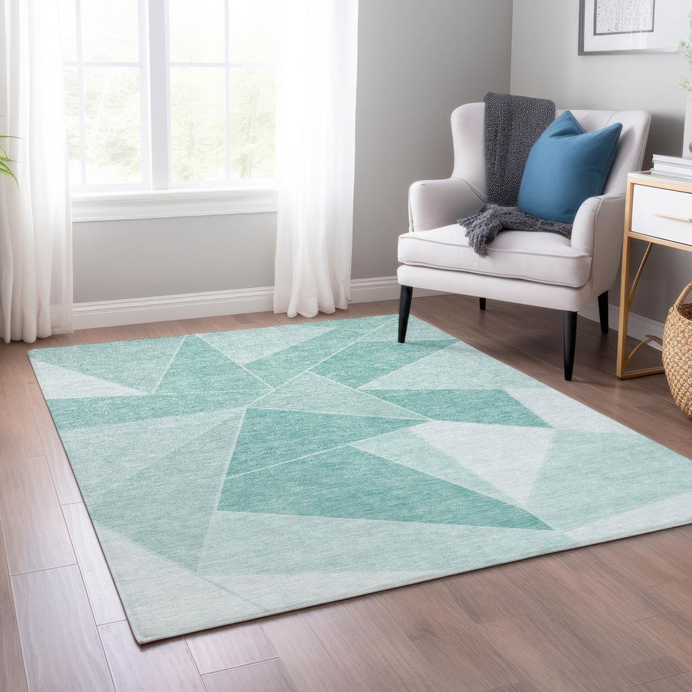 Chantille ACN636 Teal 3' x 5' Rug. Picture 6