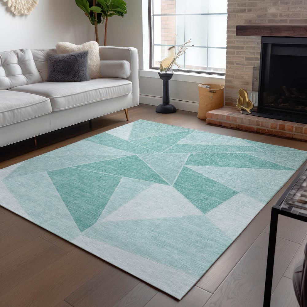 Chantille ACN636 Teal 3' x 5' Rug. Picture 7