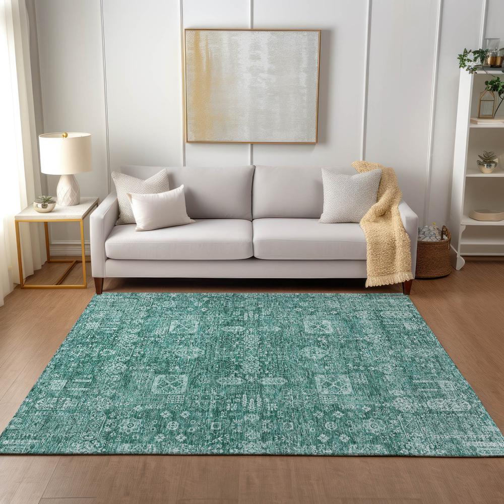 Chantille ACN637 Teal 3' x 5' Rug. Picture 6