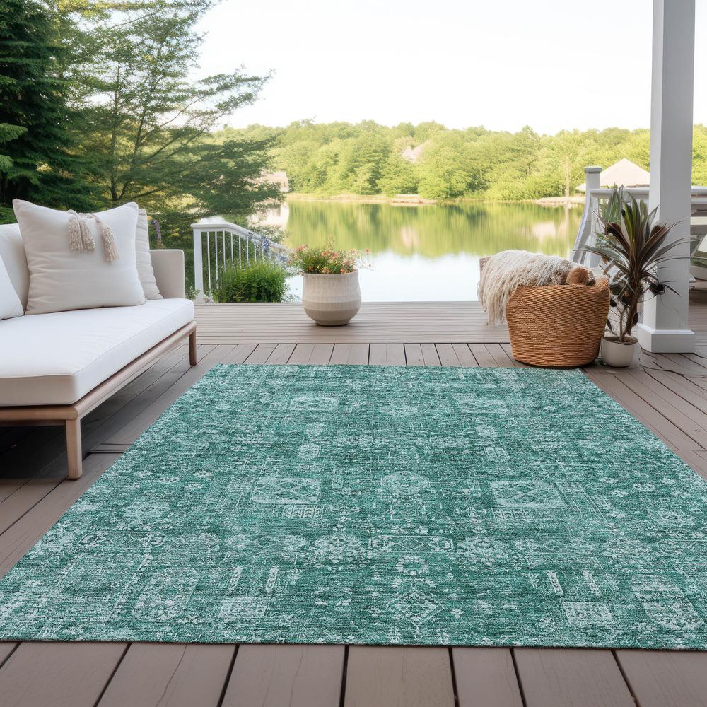 Chantille ACN637 Teal 2'6" x 3'10" Rug. Picture 9
