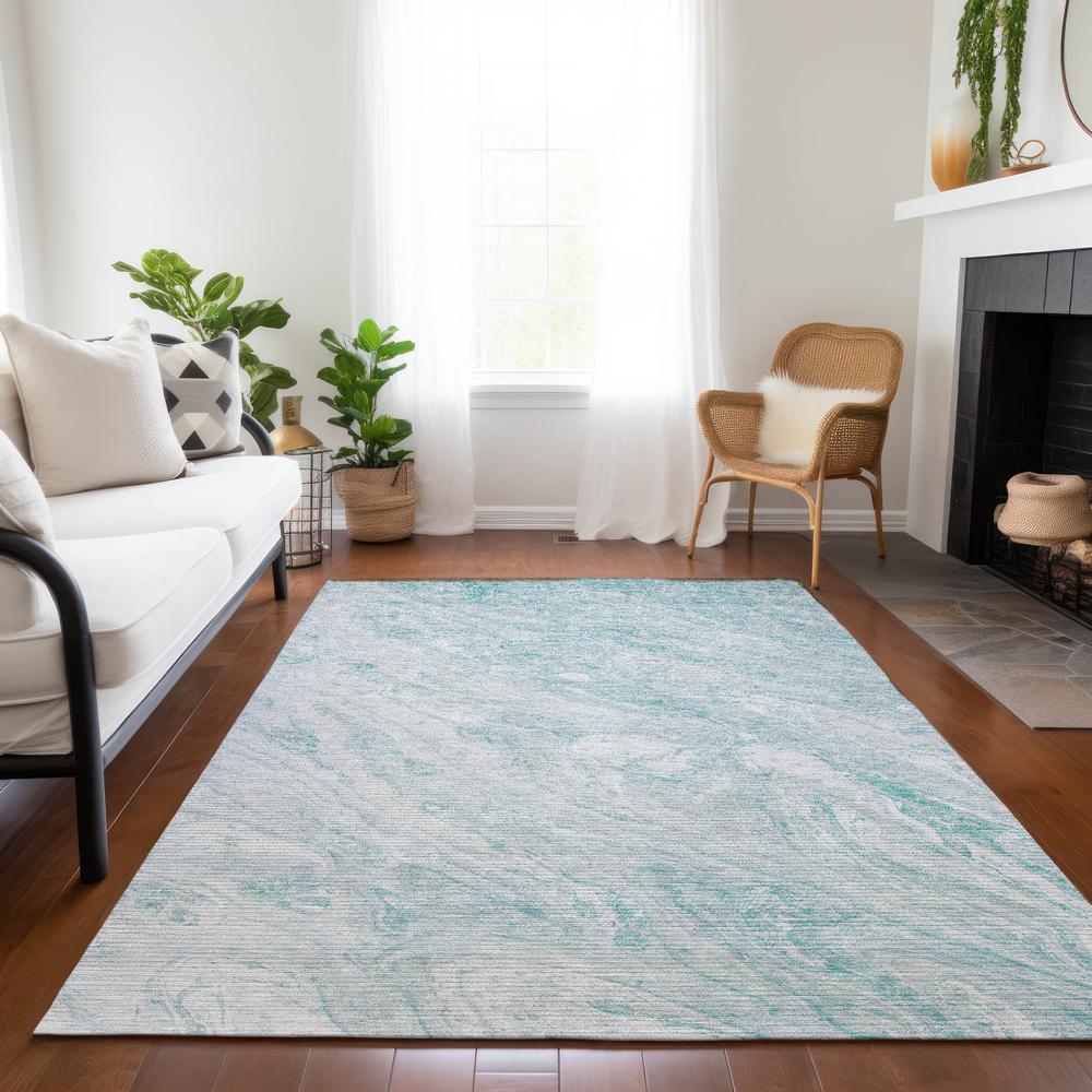 Chantille ACN640 Teal 3' x 5' Rug. Picture 7