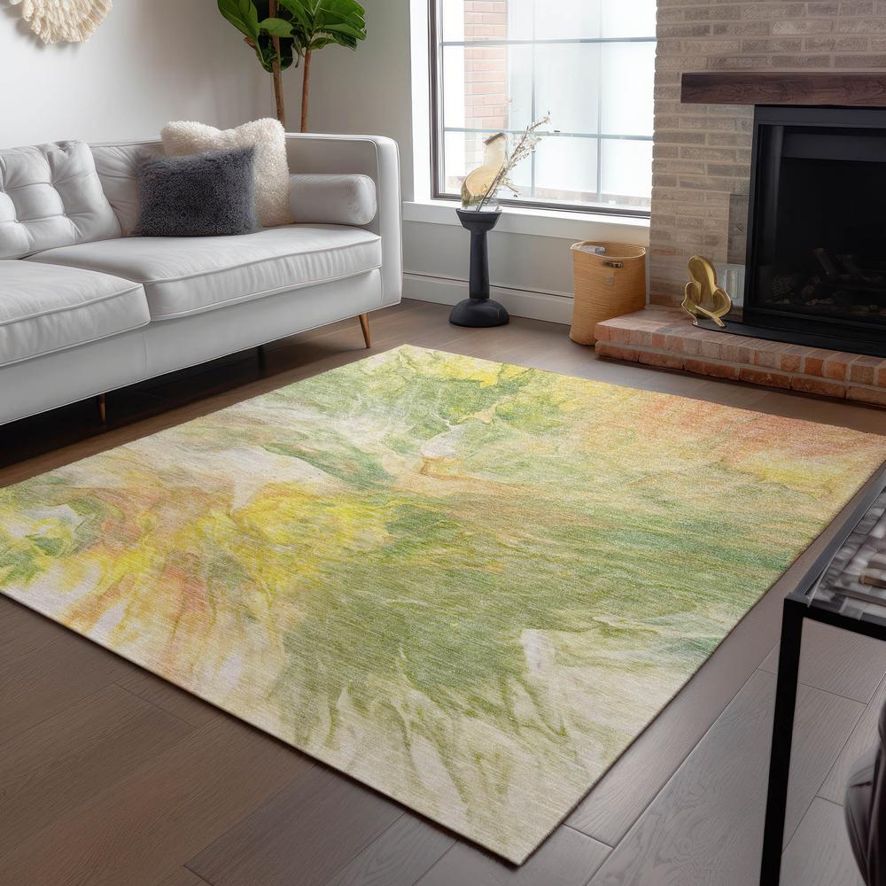 Chantille ACN641 Green 3' x 5' Rug. Picture 7