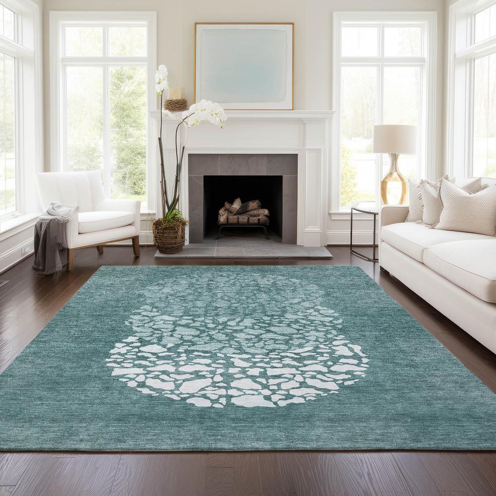 Chantille ACN643 Teal 3' x 5' Rug. Picture 6