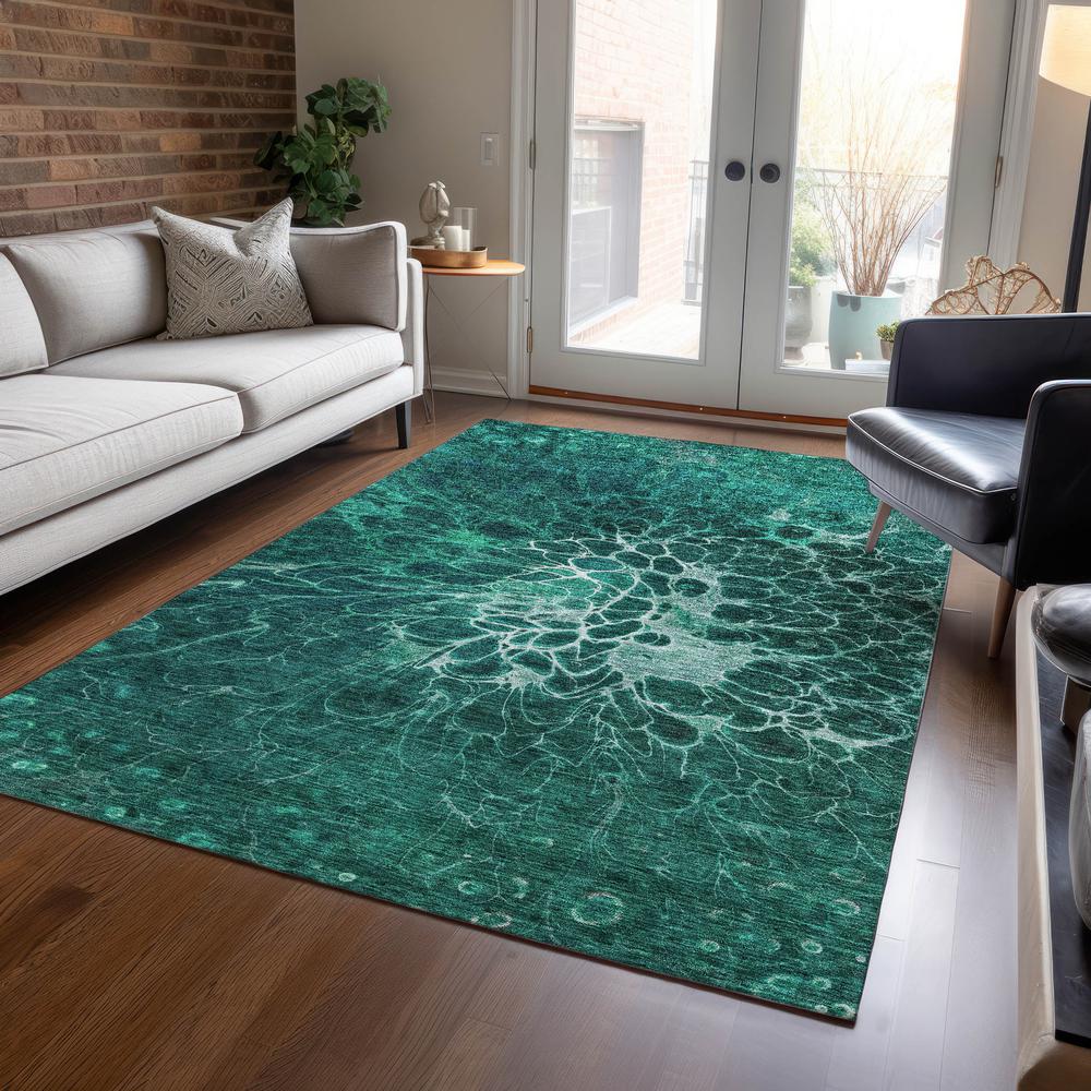 Chantille ACN652 Teal 3' x 5' Rug. Picture 6
