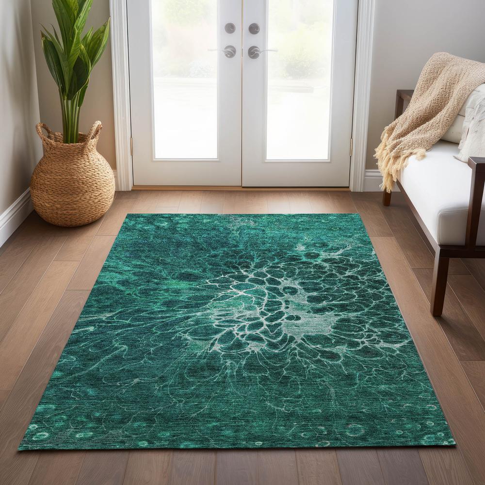 Chantille ACN652 Teal 3' x 5' Rug. Picture 7