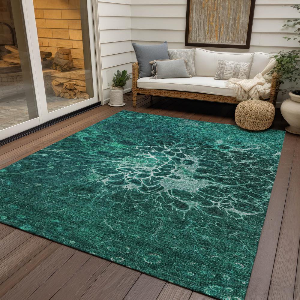 Chantille ACN652 Teal 3' x 5' Rug. Picture 9