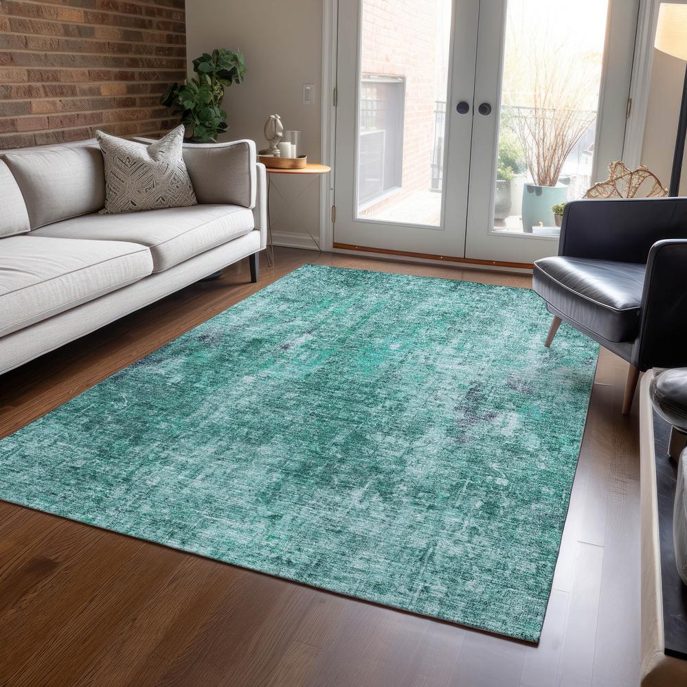 Chantille ACN655 Teal 3' x 5' Rug. Picture 6