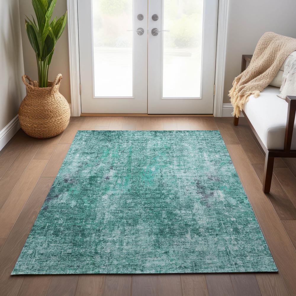 Chantille ACN655 Teal 3' x 5' Rug. Picture 7