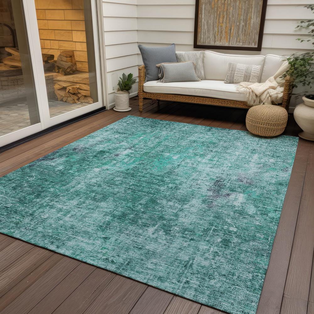 Chantille ACN655 Teal 3' x 5' Rug. Picture 9