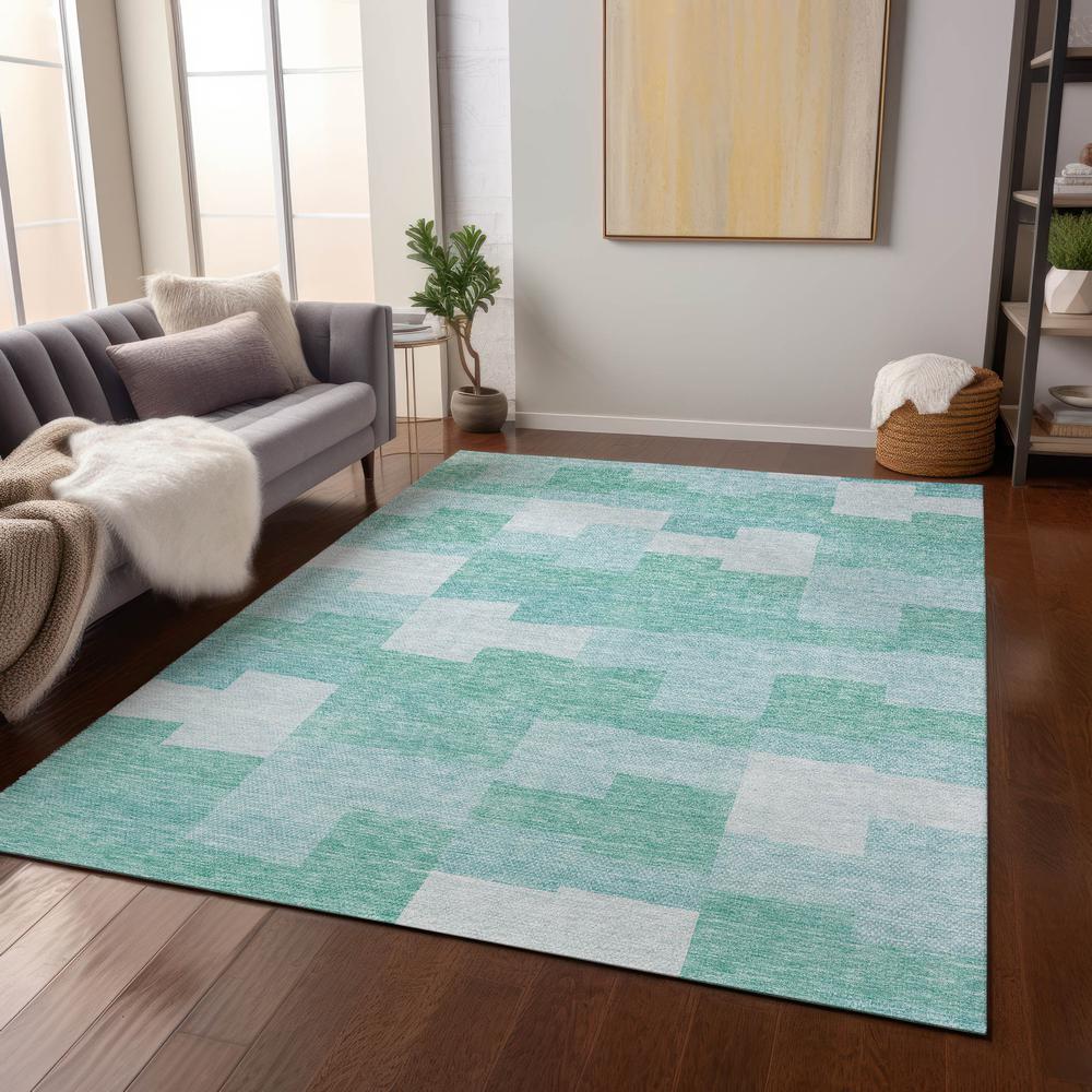 Chantille ACN659 Teal 3' x 5' Rug. Picture 6