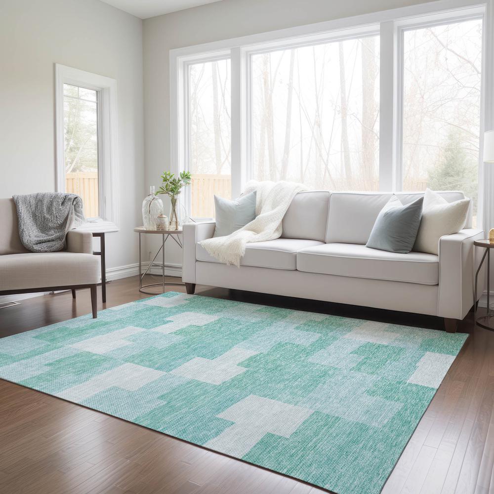 Chantille ACN659 Teal 3' x 5' Rug. Picture 7
